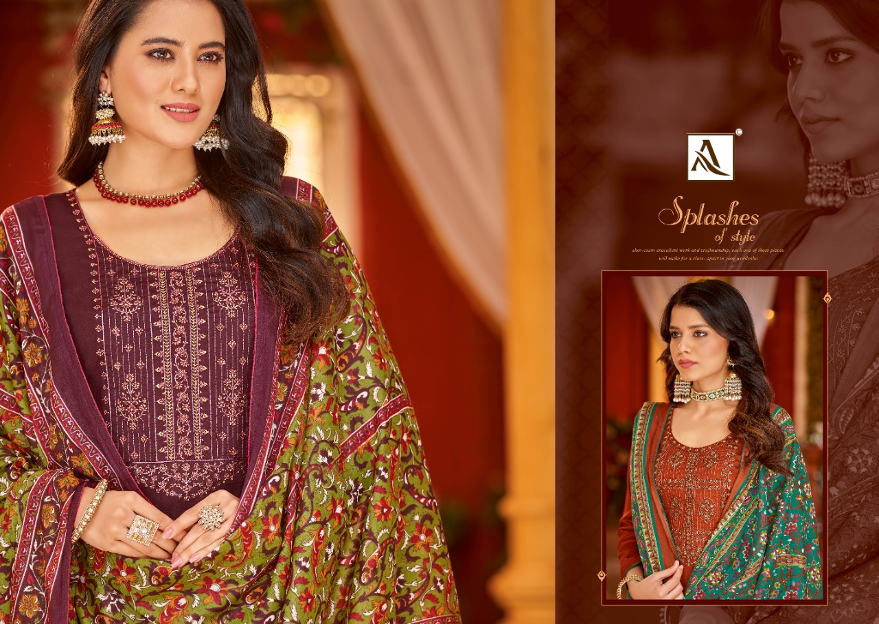 alok suit anurita zam  exclusive print salwar suit catalog