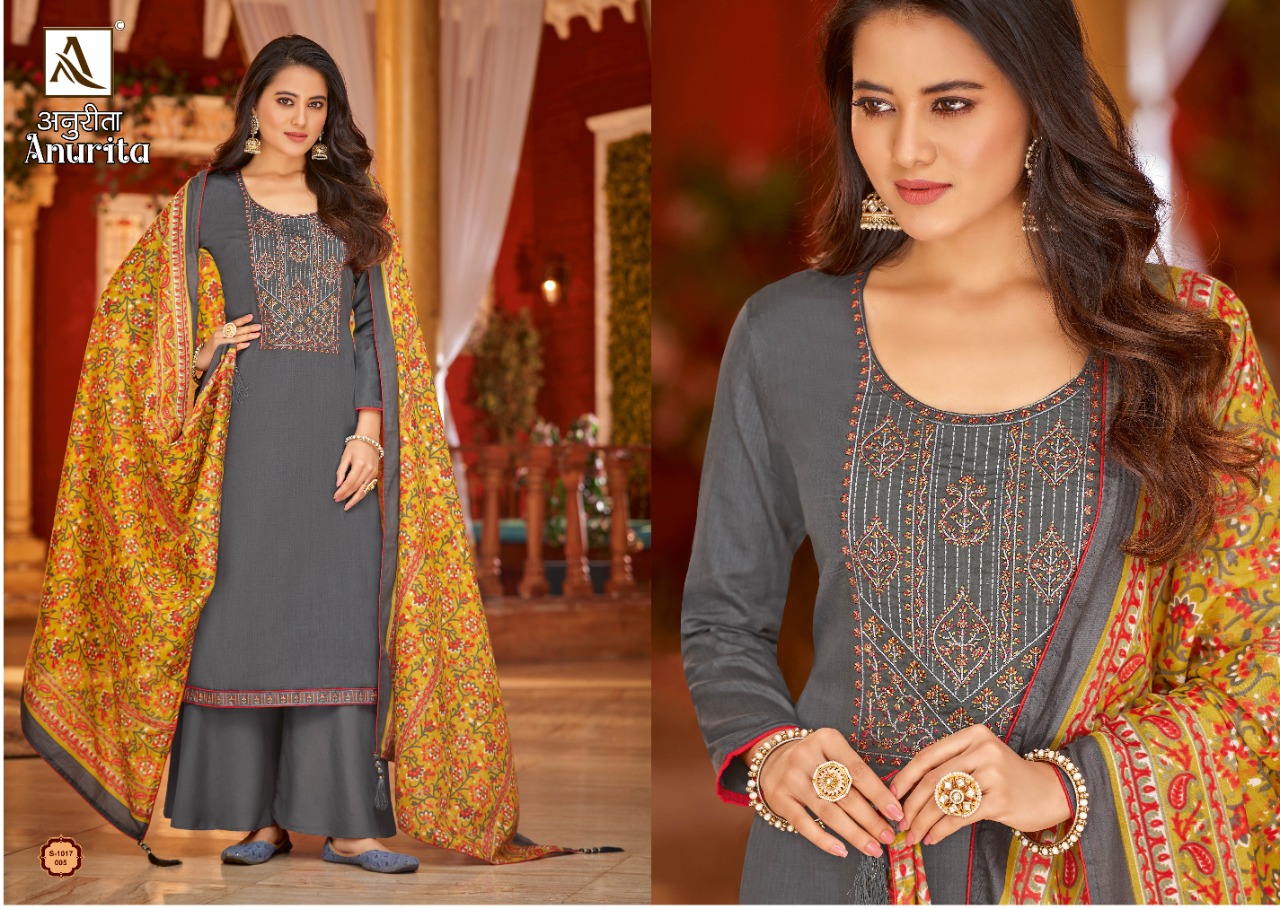 alok suit anurita zam  exclusive print salwar suit catalog