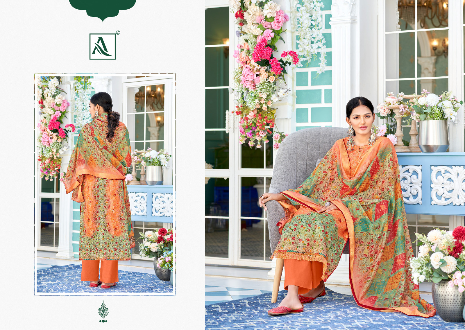 alok suit floral dola greceful look salwar suit catalog