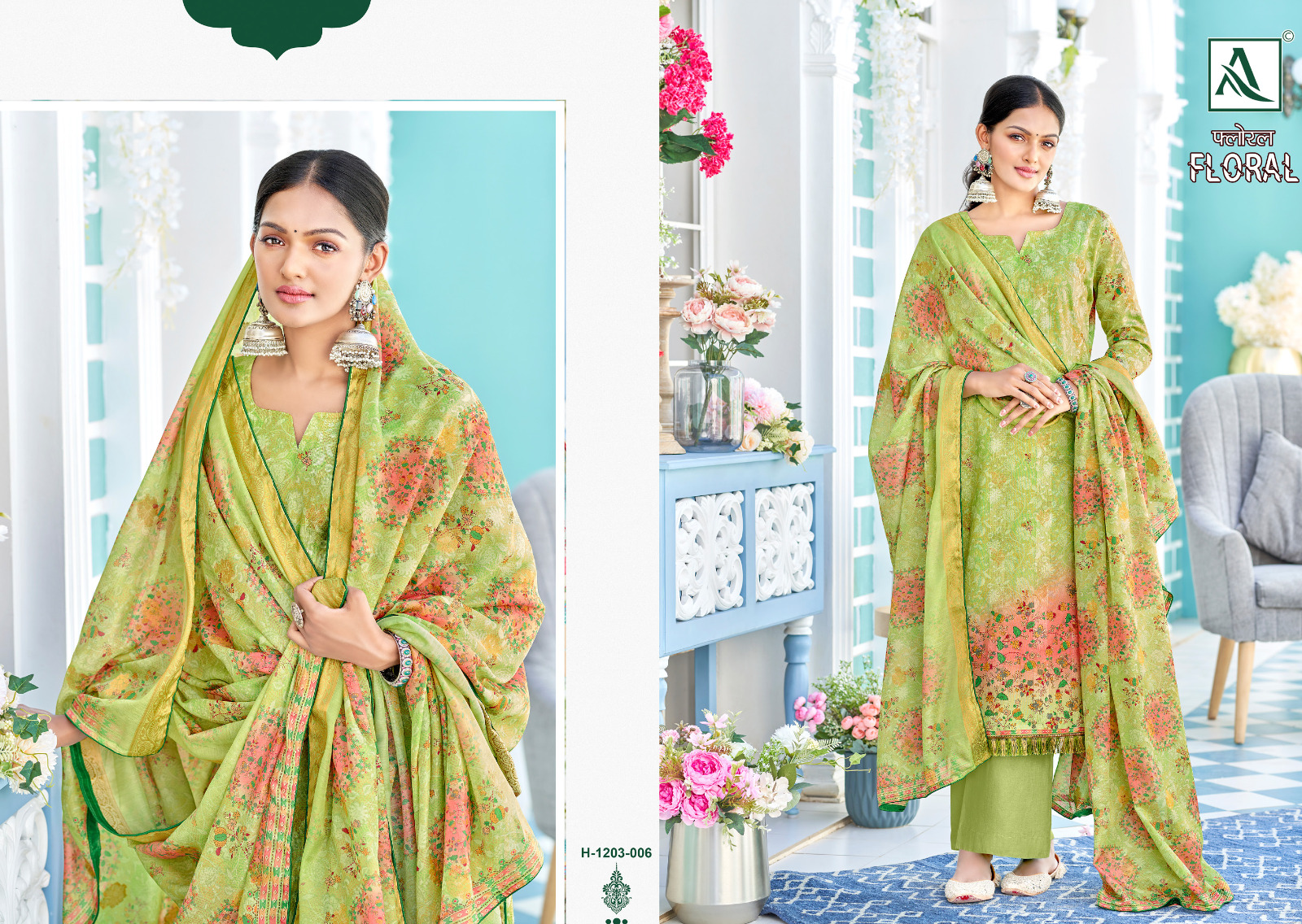 alok suit floral dola greceful look salwar suit catalog