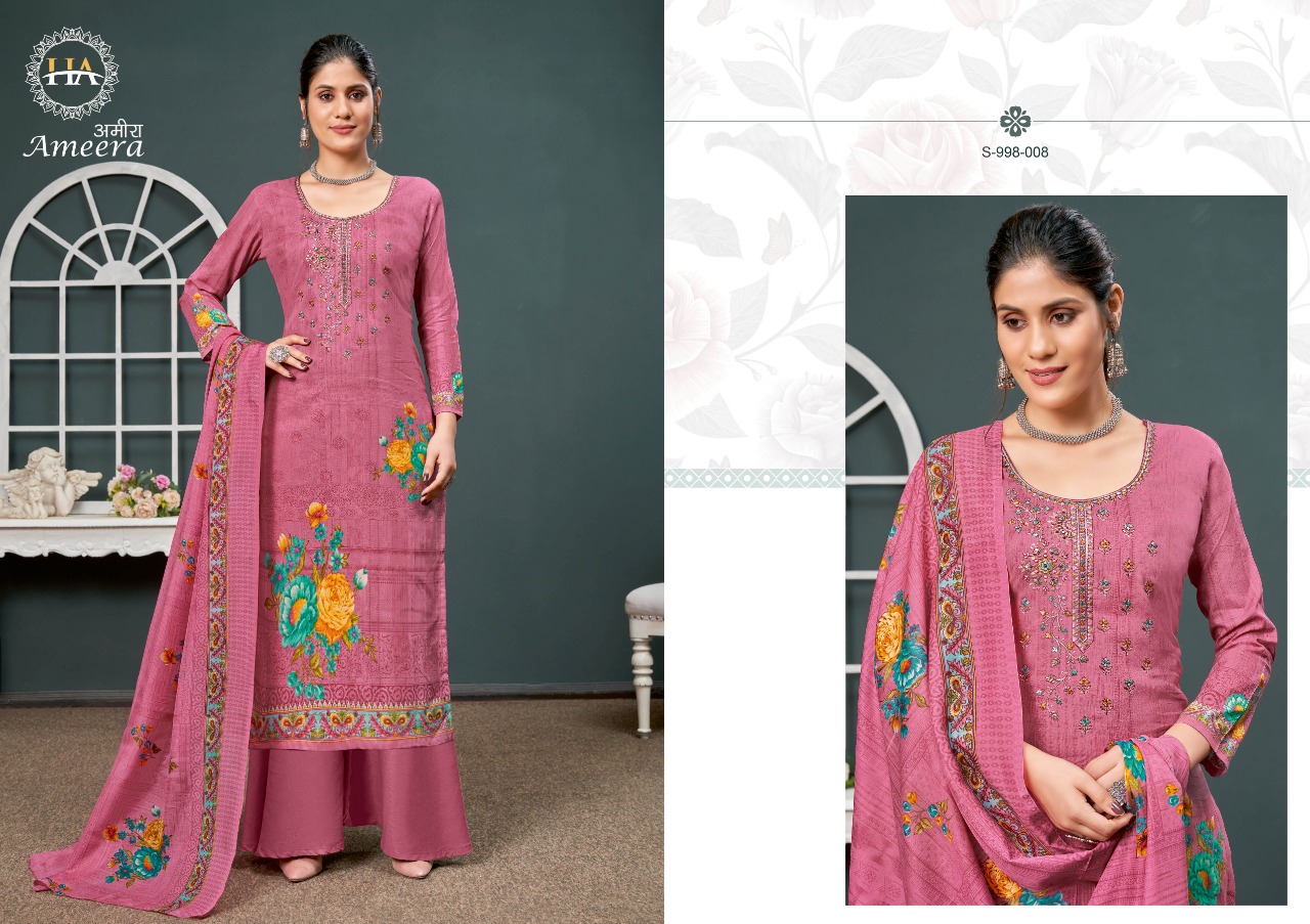 alok suit harshit fashion ameera Cambric cotton attrective print salwar suit catalog