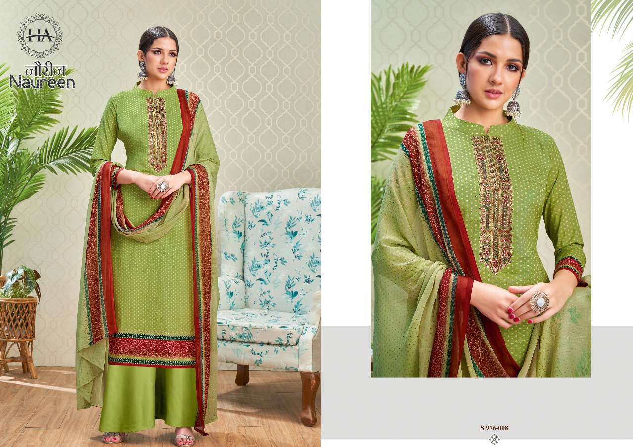 alok suit harshit fashion naureen Cambric cotton attrective print salwar suit catalog