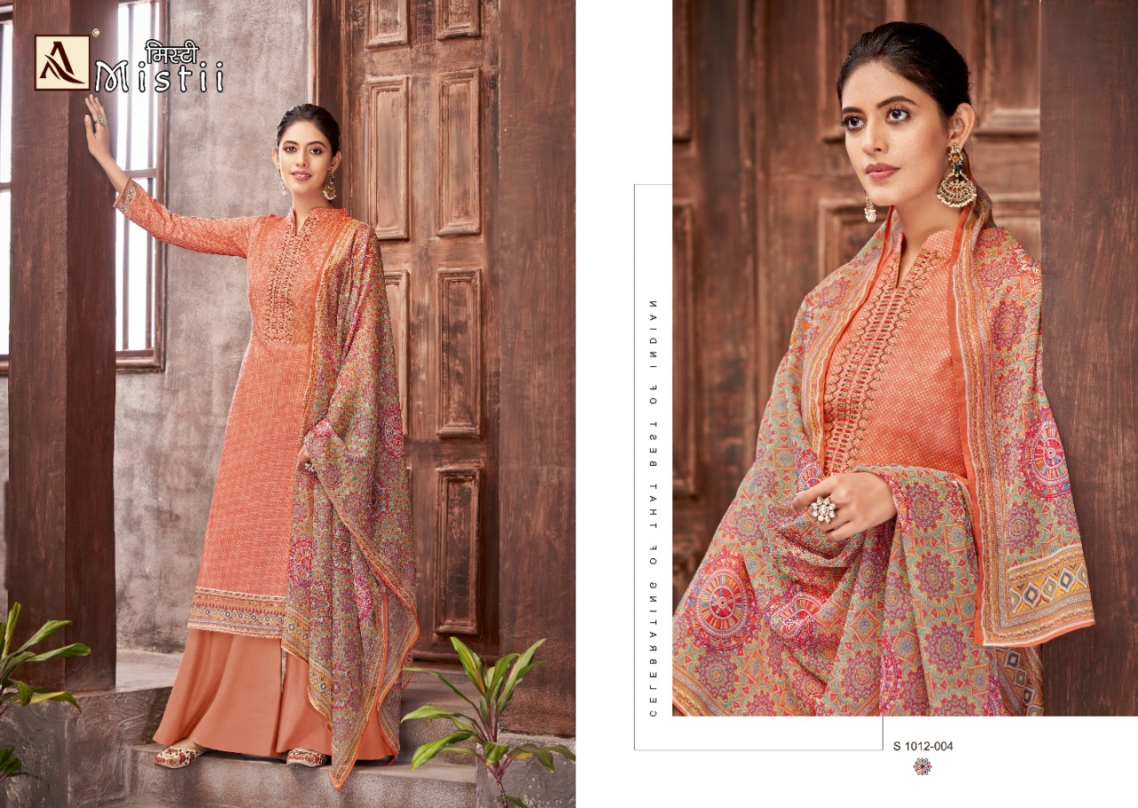 alok suit mistii cotton decent embroidery look salwar suit catalog