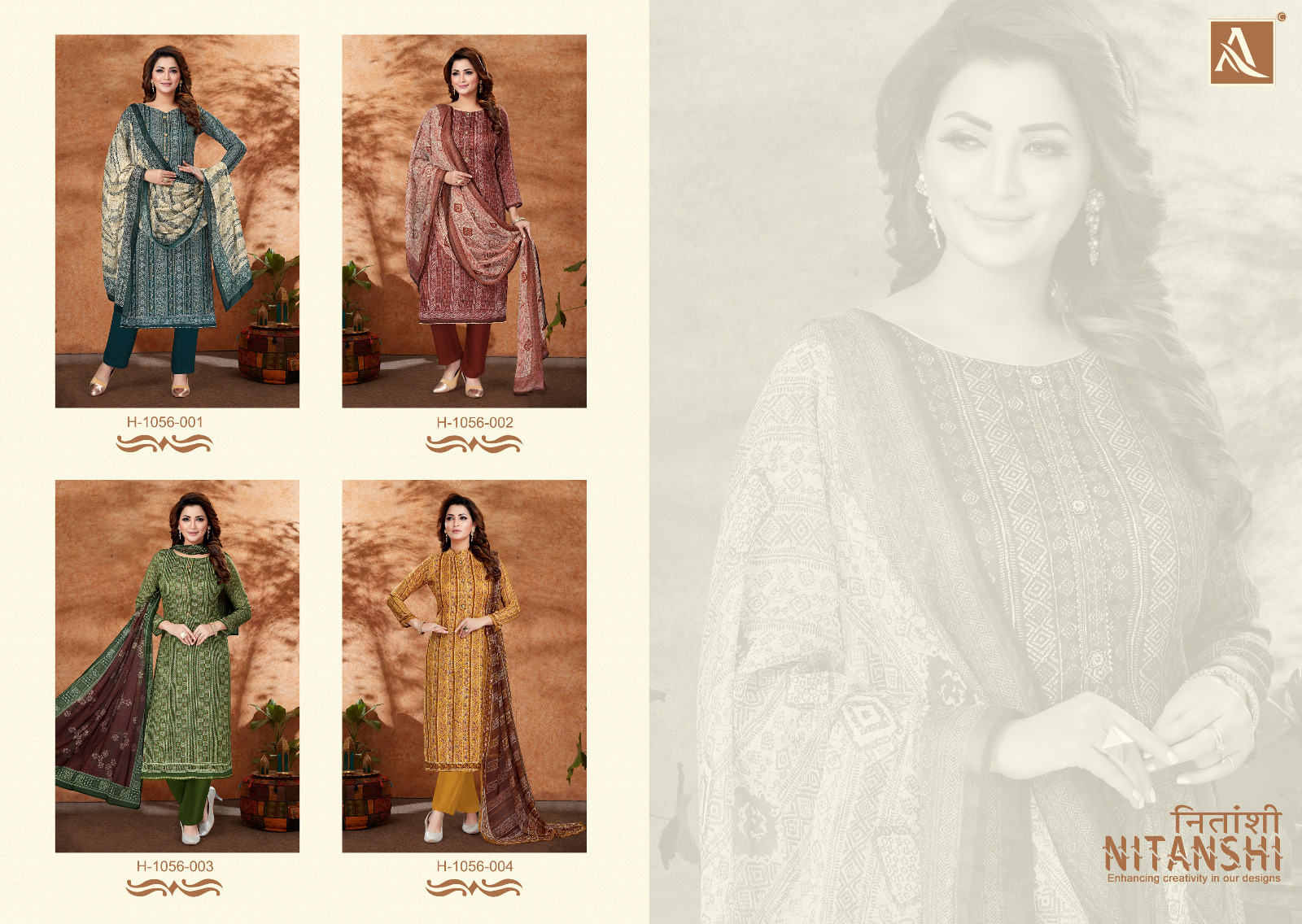 alok suit nitanshi zam decent look salwar suit catalog