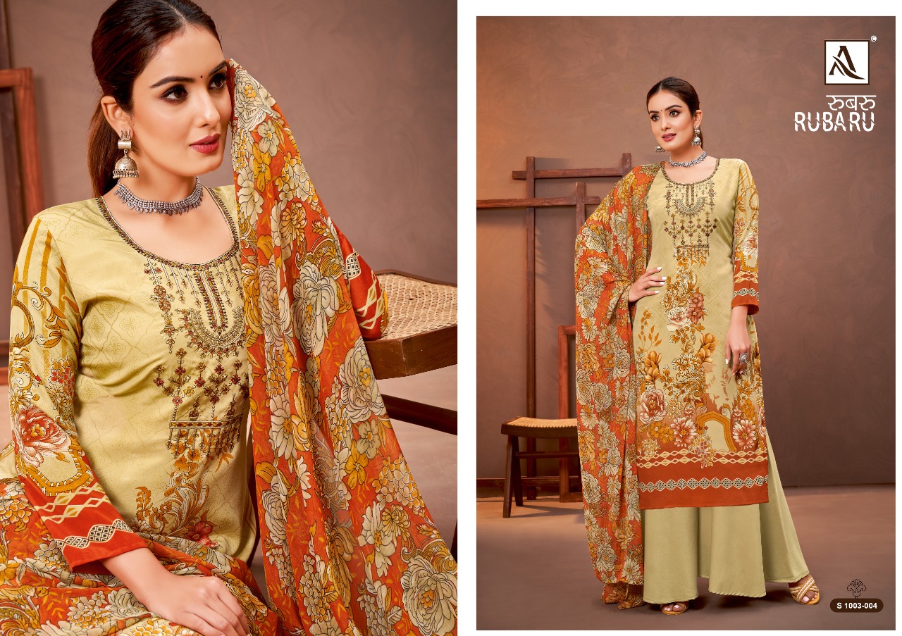 alok suit rubaru french decent look salwar suit catalog