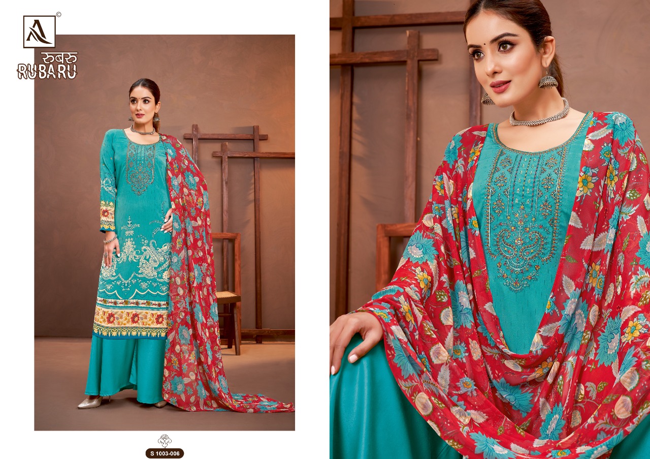 alok suit rubaru french decent look salwar suit catalog