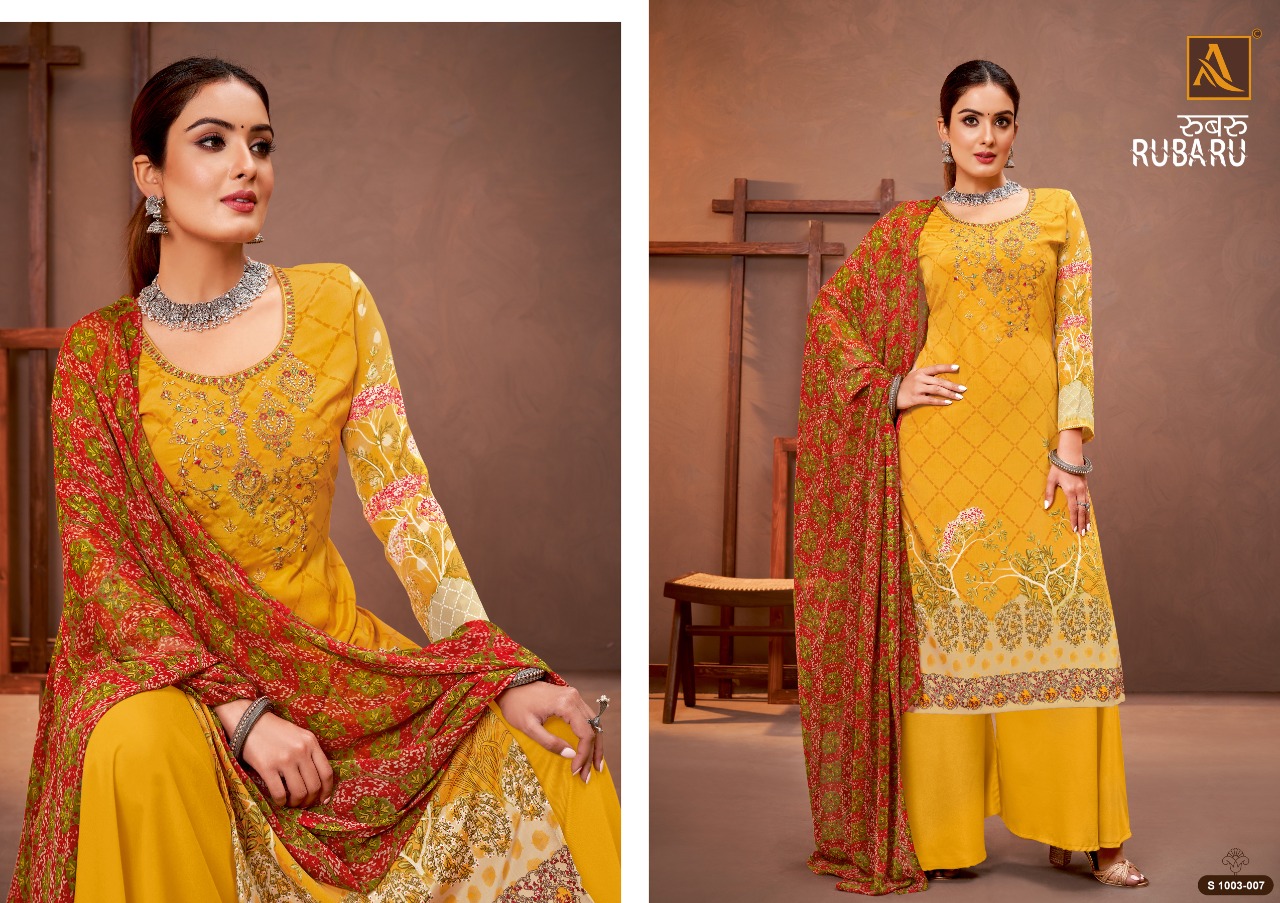 alok suit rubaru french decent look salwar suit catalog