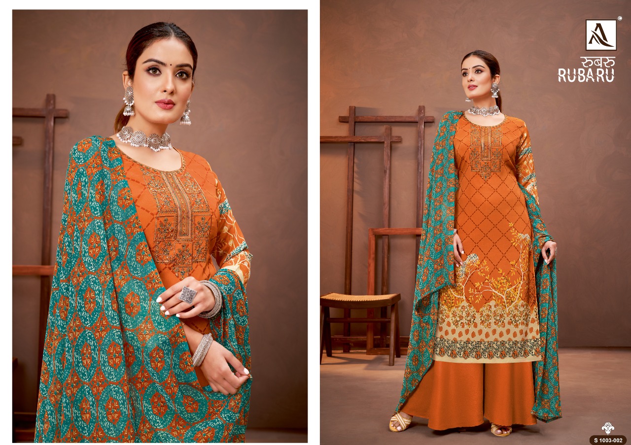 alok suit rubaru french decent look salwar suit catalog