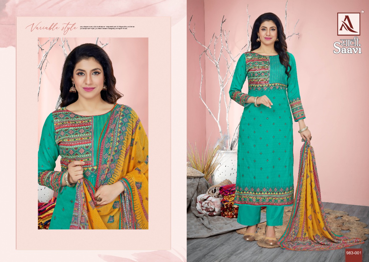 alok suit saavi zam cotton attractive look salwar suit catalog