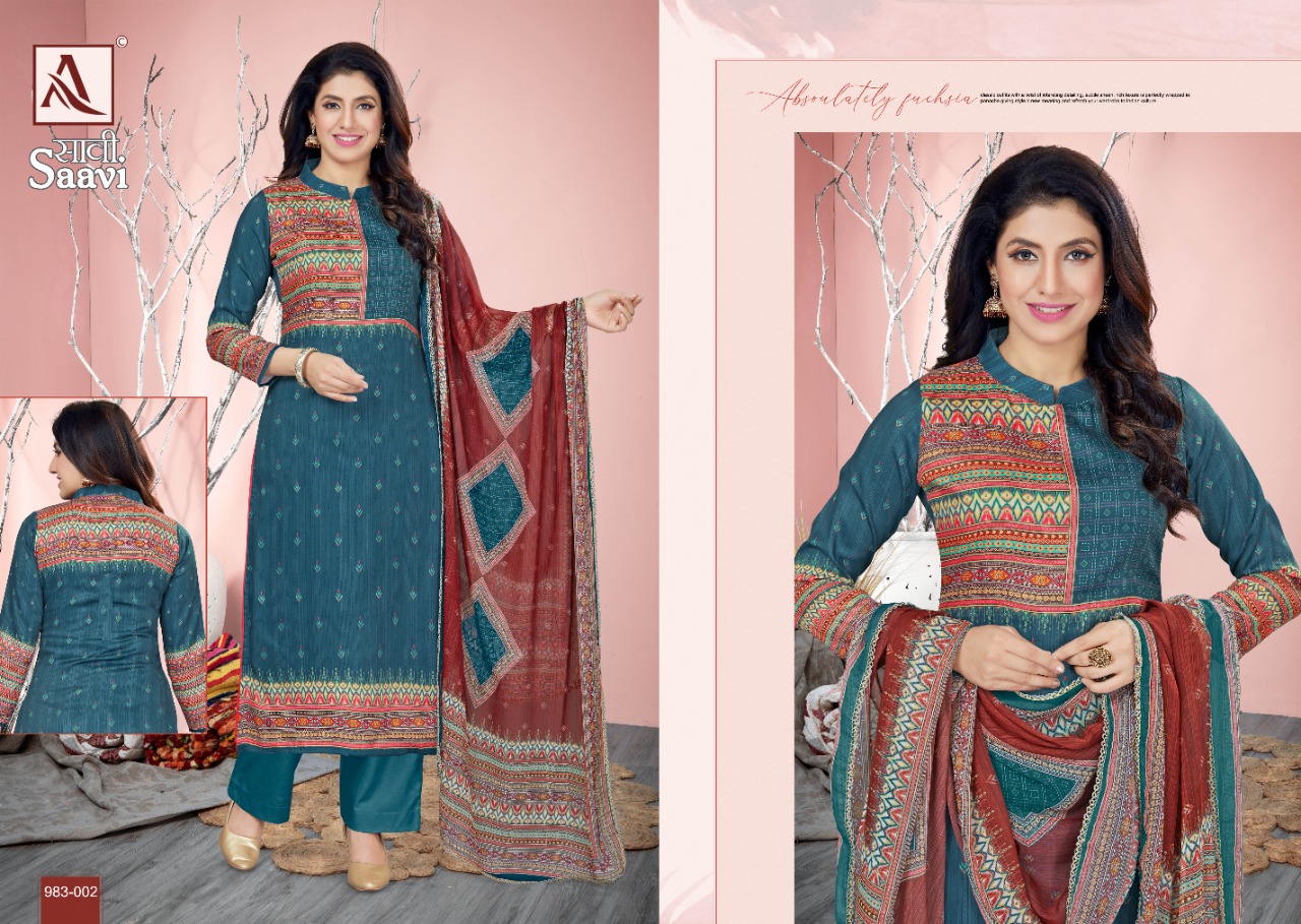 alok suit saavi zam cotton attractive look salwar suit catalog