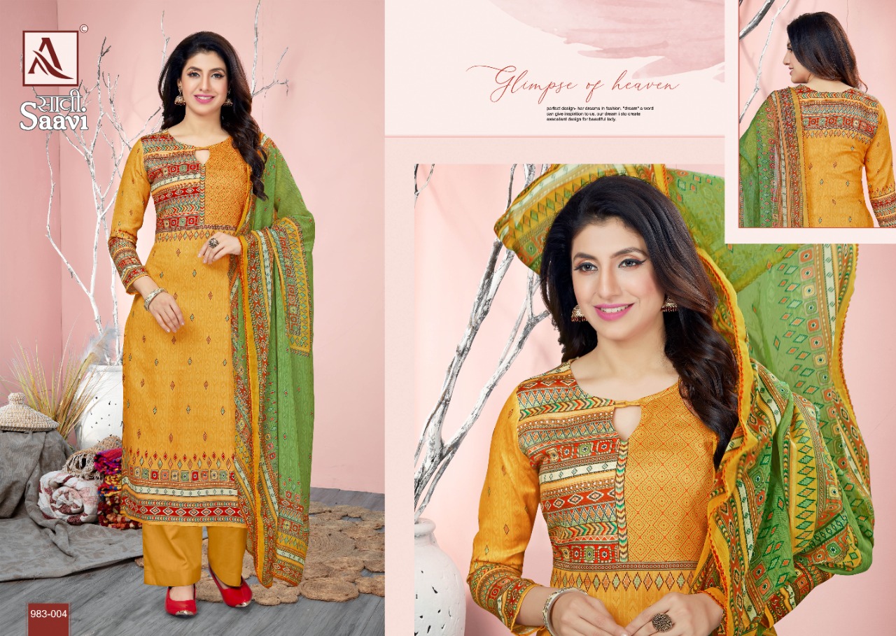 alok suit saavi zam cotton attractive look salwar suit catalog