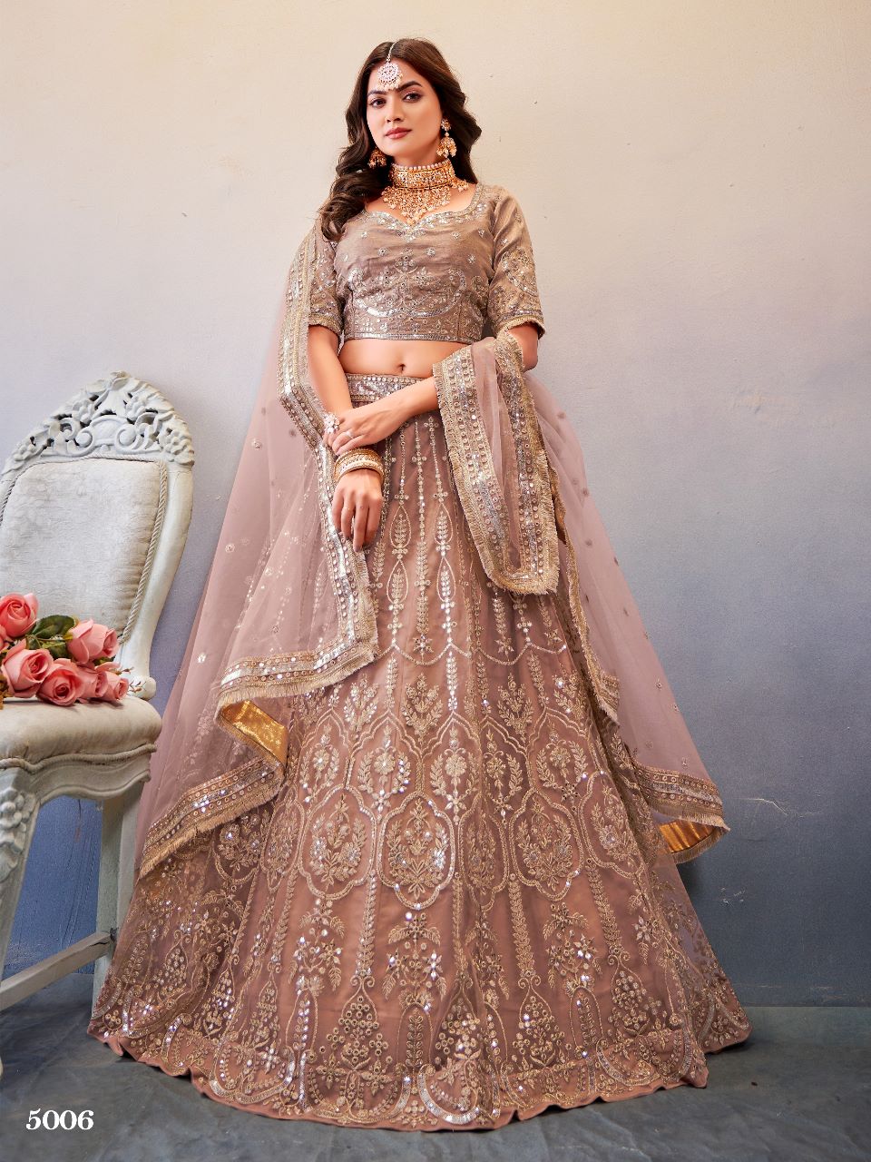 anantesh lifestyle occasions vol 2 serices 5003 to 5008 butterfly net elegant lehenga calatog