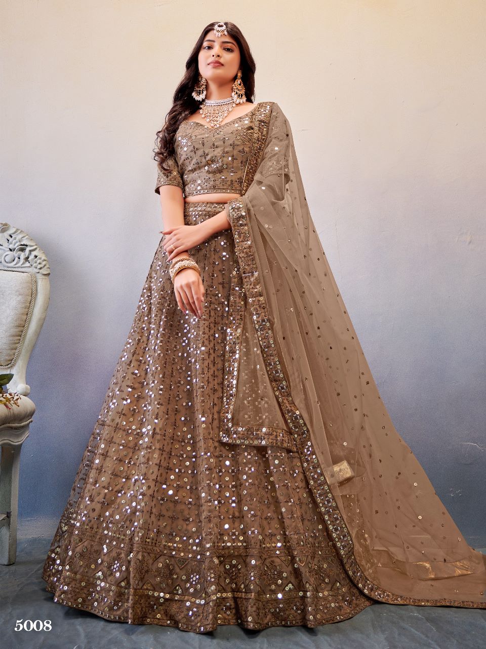 anantesh lifestyle occasions vol 2 serices 5003 to 5008 butterfly net elegant lehenga calatog