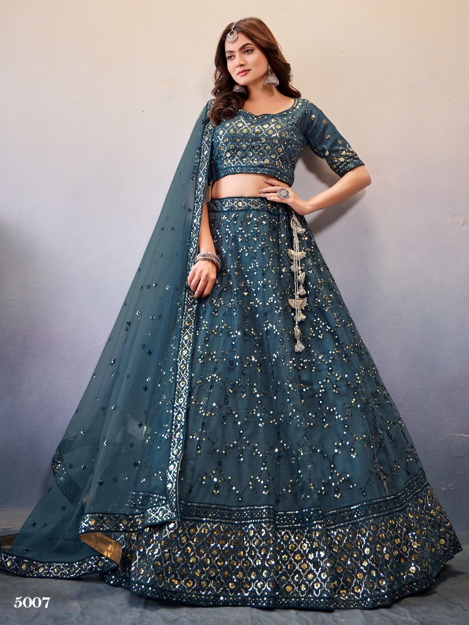 anantesh lifestyle occasions vol 2 serices 5003 to 5008 butterfly net elegant lehenga calatog