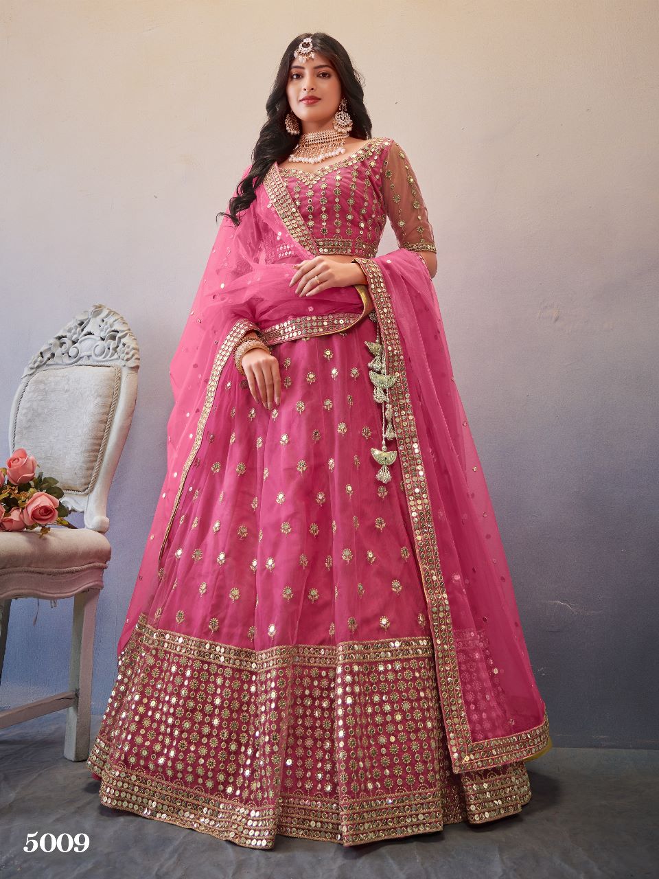 anantesh lifestyle occasions vol 3 serices 5009 to 5011 butterfly net elegant look lehenga calatog