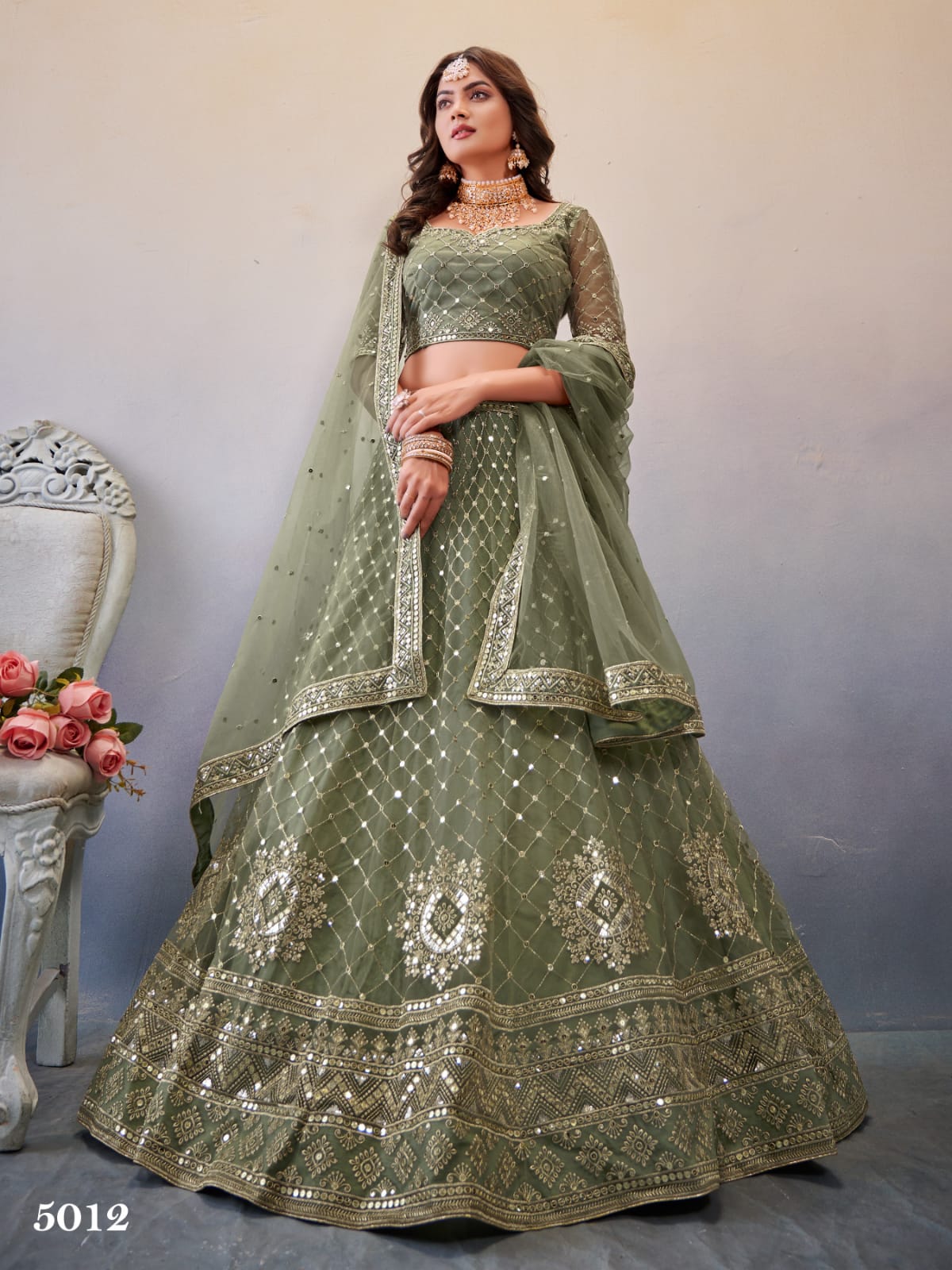 anantesh lifestyle occasions vol 4 serices 5012 to 5016 butterfly net elegant lehenga calatog