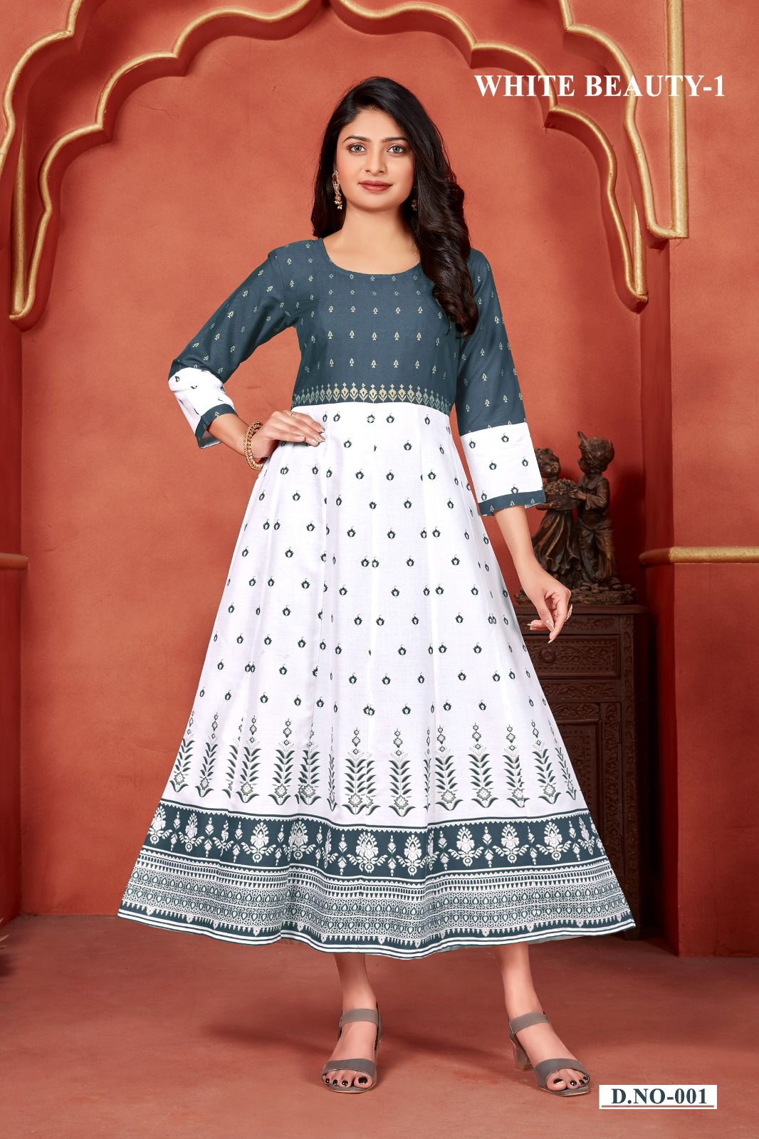 Banwery Fashion white beauty v 1 rayon new and modern style kurti catalog