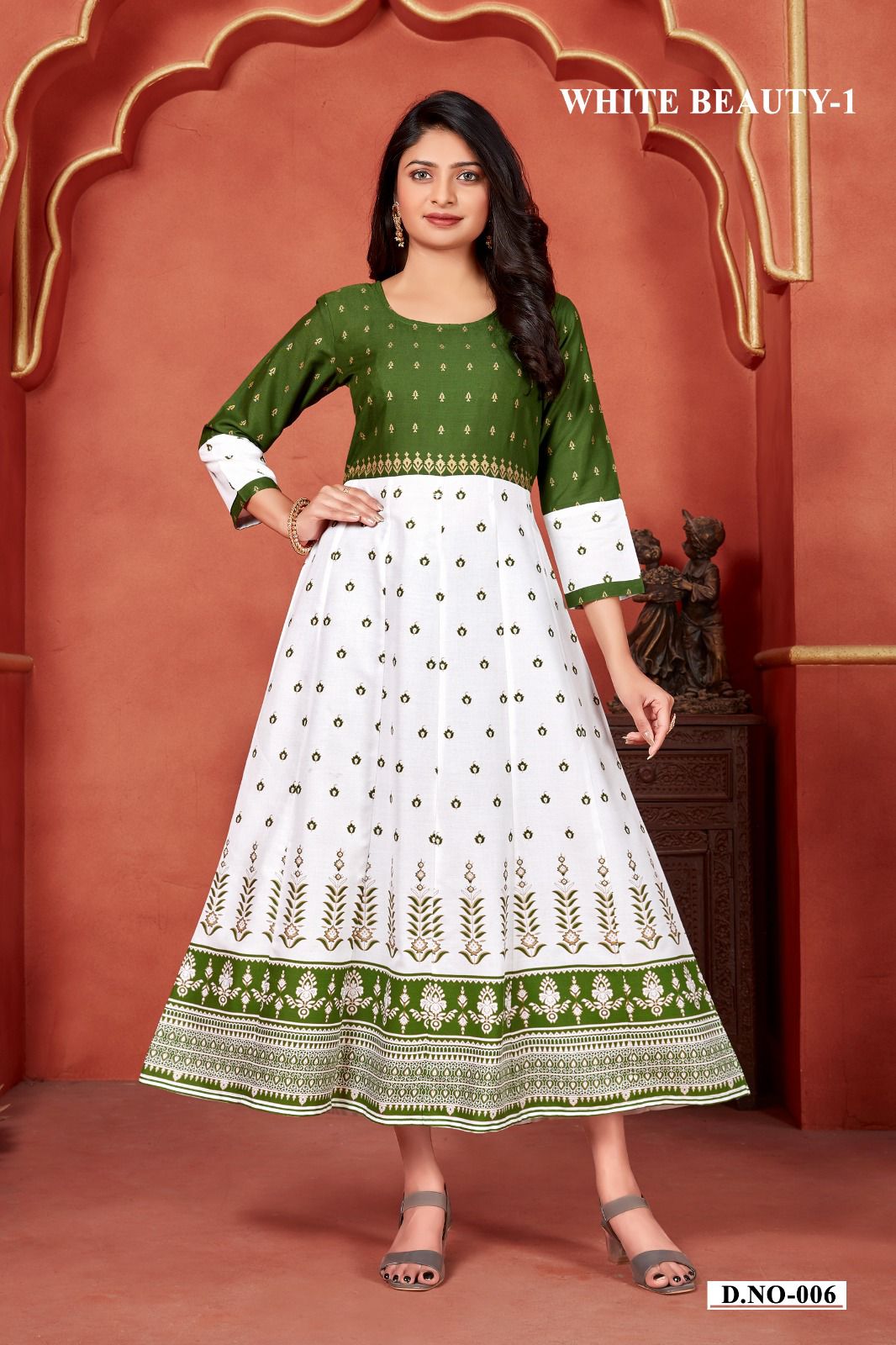 Banwery Fashion white beauty v 1 rayon new and modern style kurti catalog