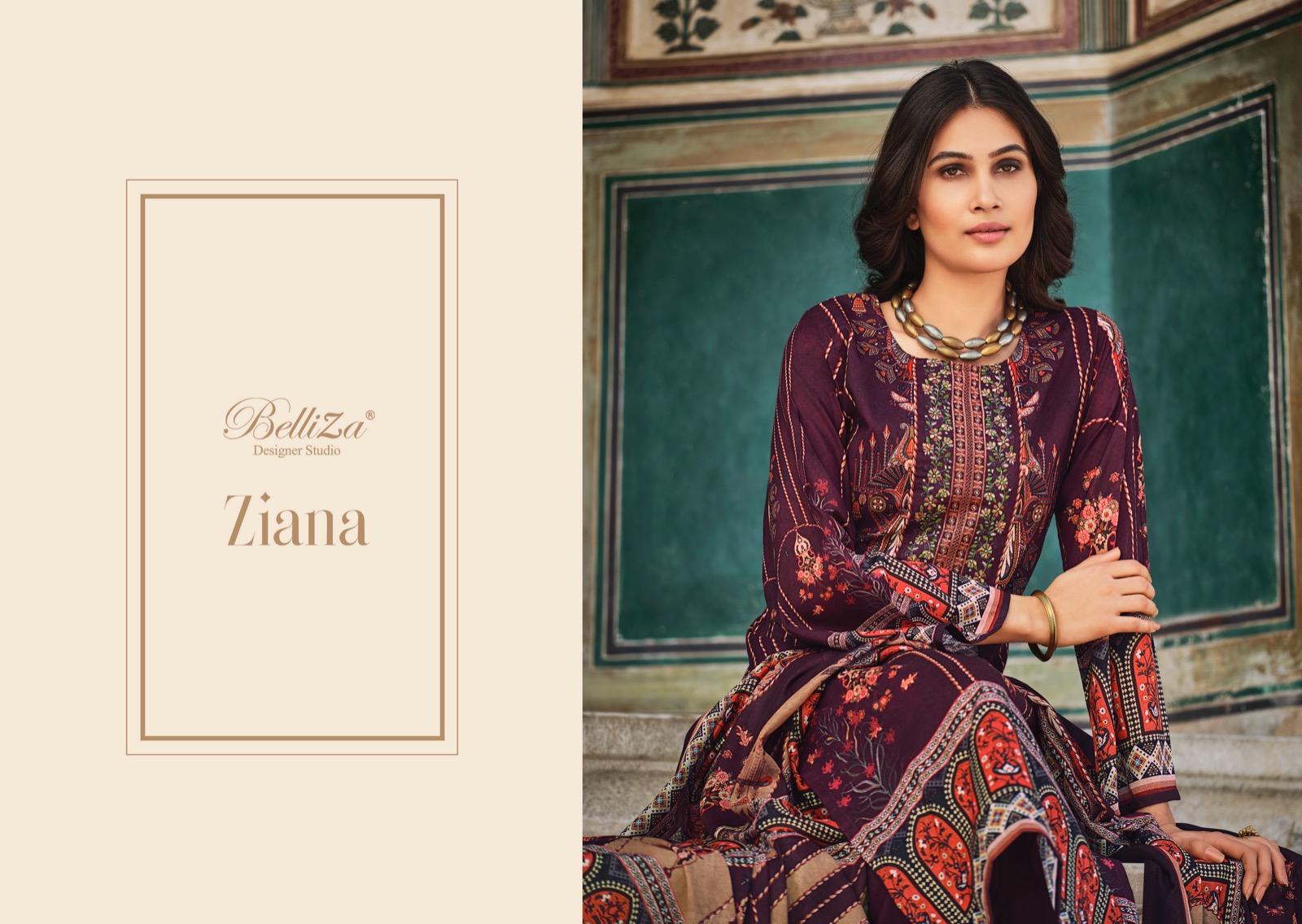 beliza designer studio ziana cotton elegant salwar suit catalog