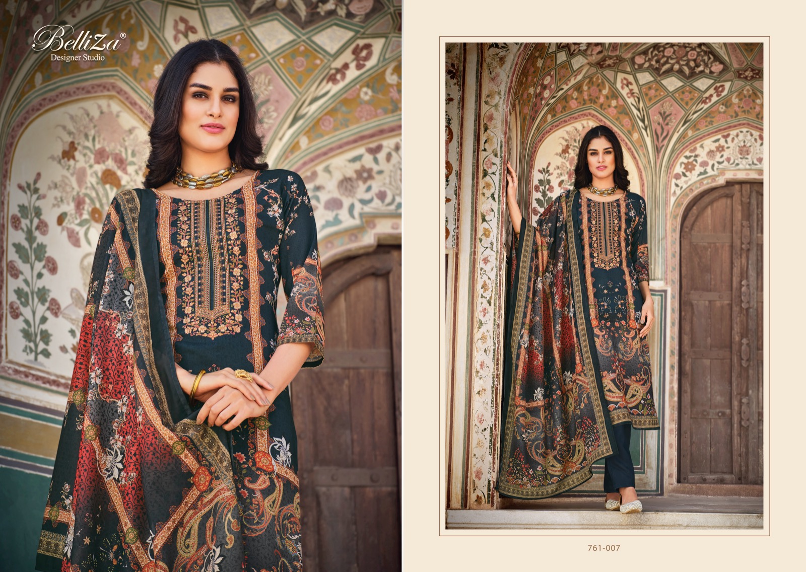 beliza designer studio ziana cotton elegant salwar suit catalog