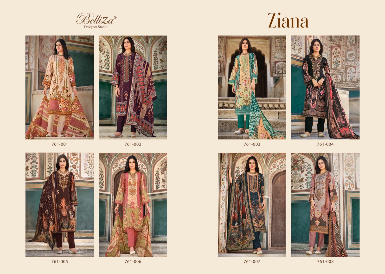 beliza designer studio ziana cotton elegant salwar suit catalog