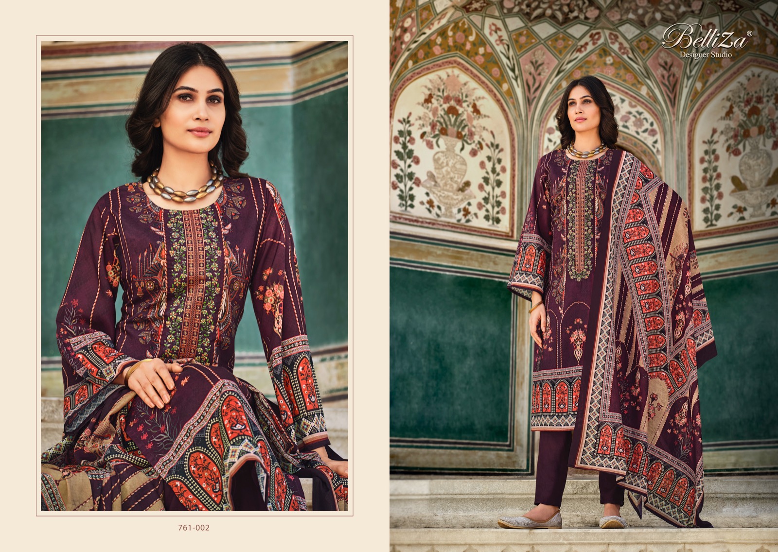 beliza designer studio ziana cotton elegant salwar suit catalog