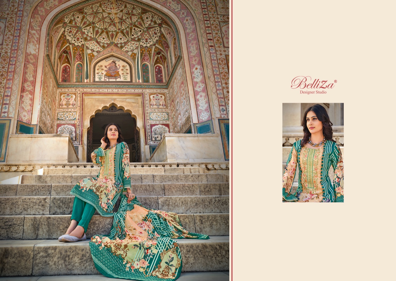 beliza designer studio ziana cotton elegant salwar suit catalog