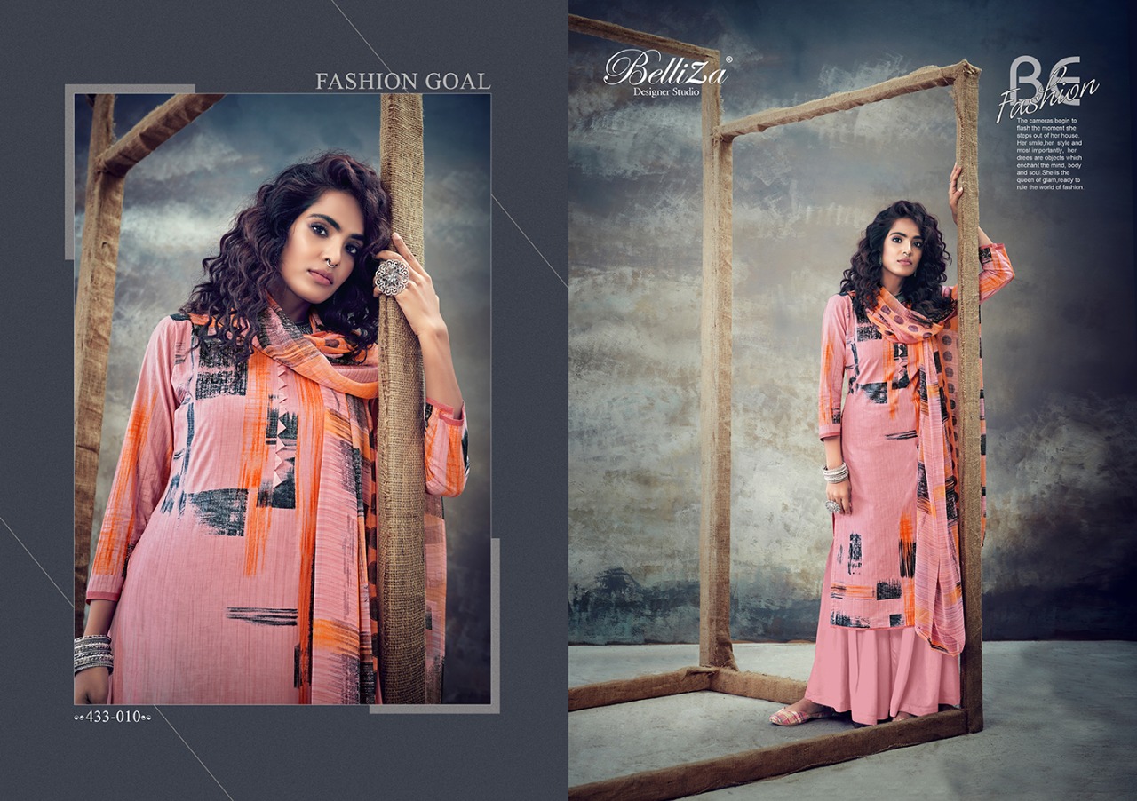 belliza designer studio florals cotton elegant look salwar suit catalog