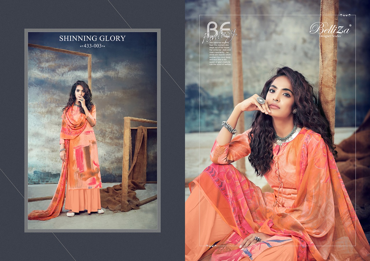 belliza designer studio florals cotton elegant look salwar suit catalog