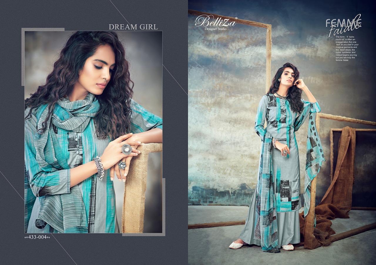 belliza designer studio florals cotton elegant look salwar suit catalog