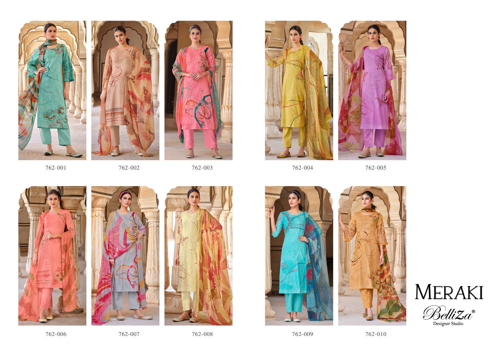 belliza designer studio meraki cotton exclusive  printed salwar suit catalog