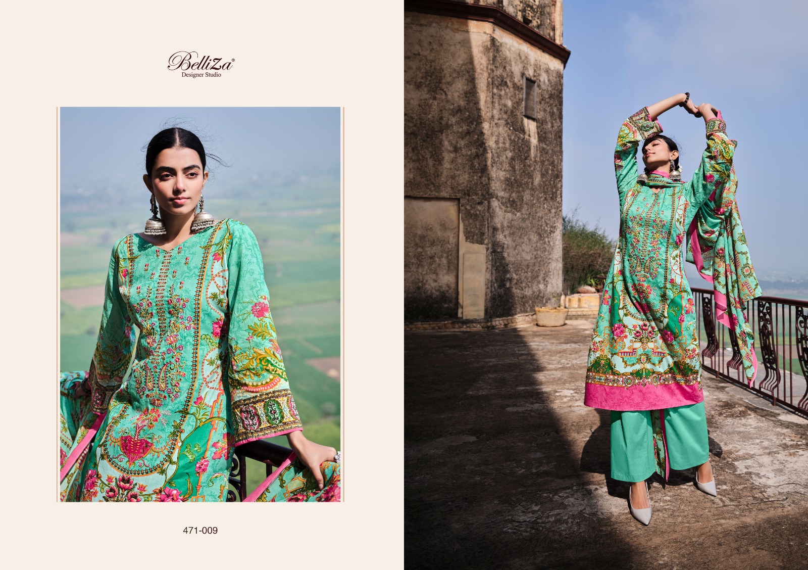 belliza designer studio naira cotton exclusive  printed salwar suit catalog