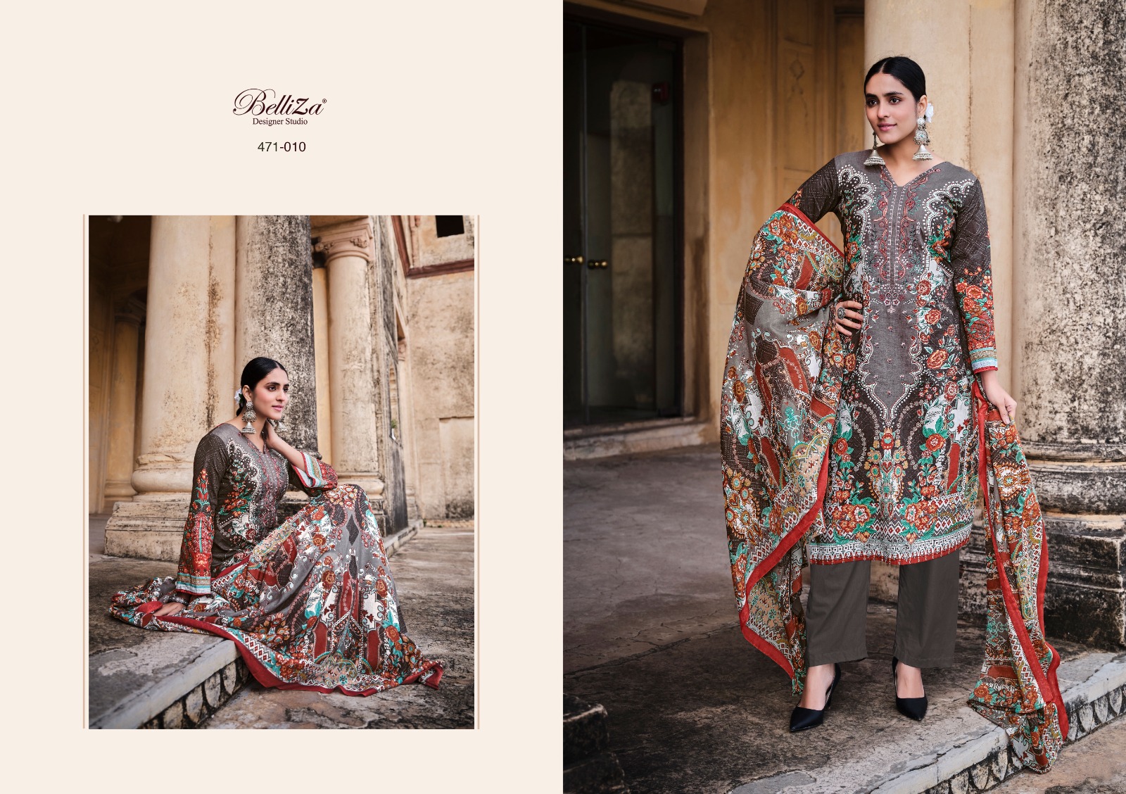 belliza designer studio naira cotton exclusive  printed salwar suit catalog