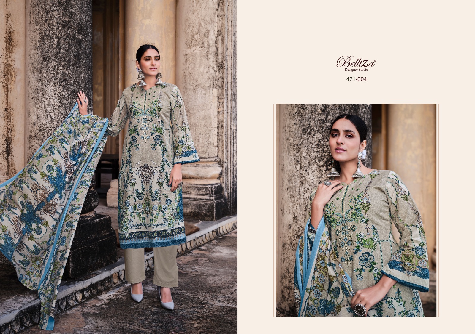 belliza designer studio naira cotton exclusive  printed salwar suit catalog