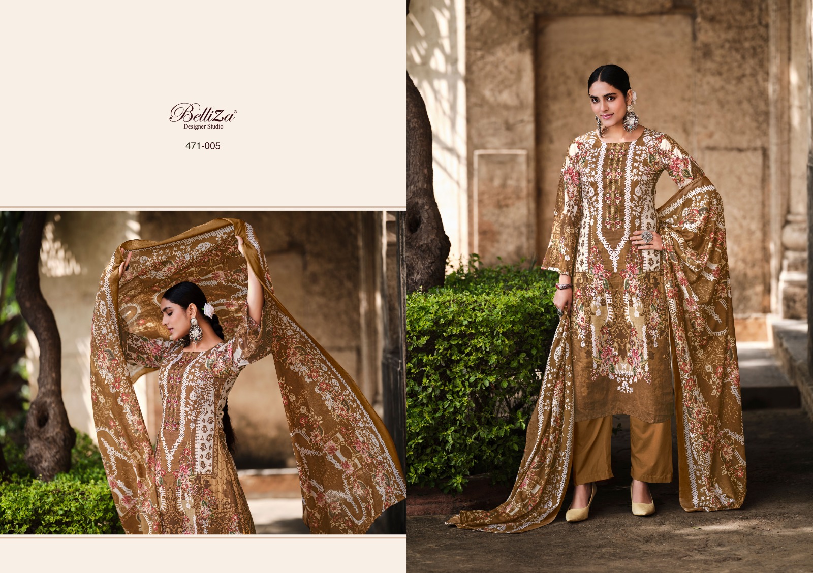 belliza designer studio naira cotton exclusive  printed salwar suit catalog