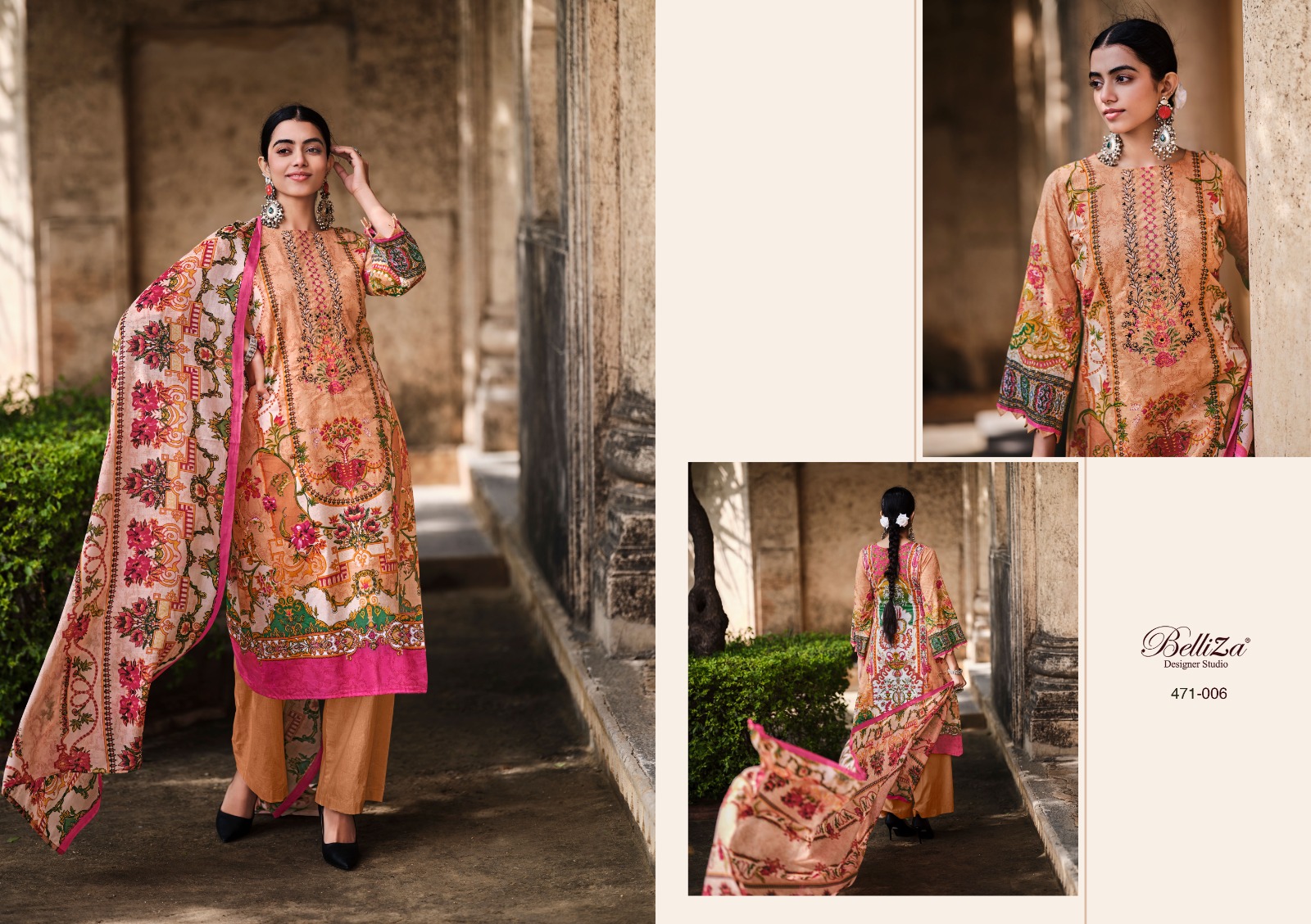 belliza designer studio naira cotton exclusive  printed salwar suit catalog