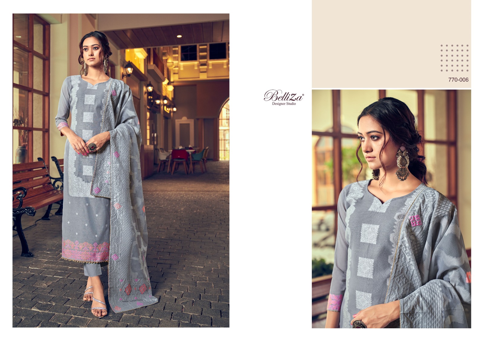 belliza designer studio odhni cotton catchy look salwar suit catalog