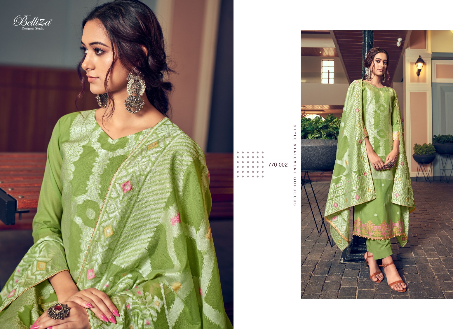 belliza designer studio odhni cotton catchy look salwar suit catalog