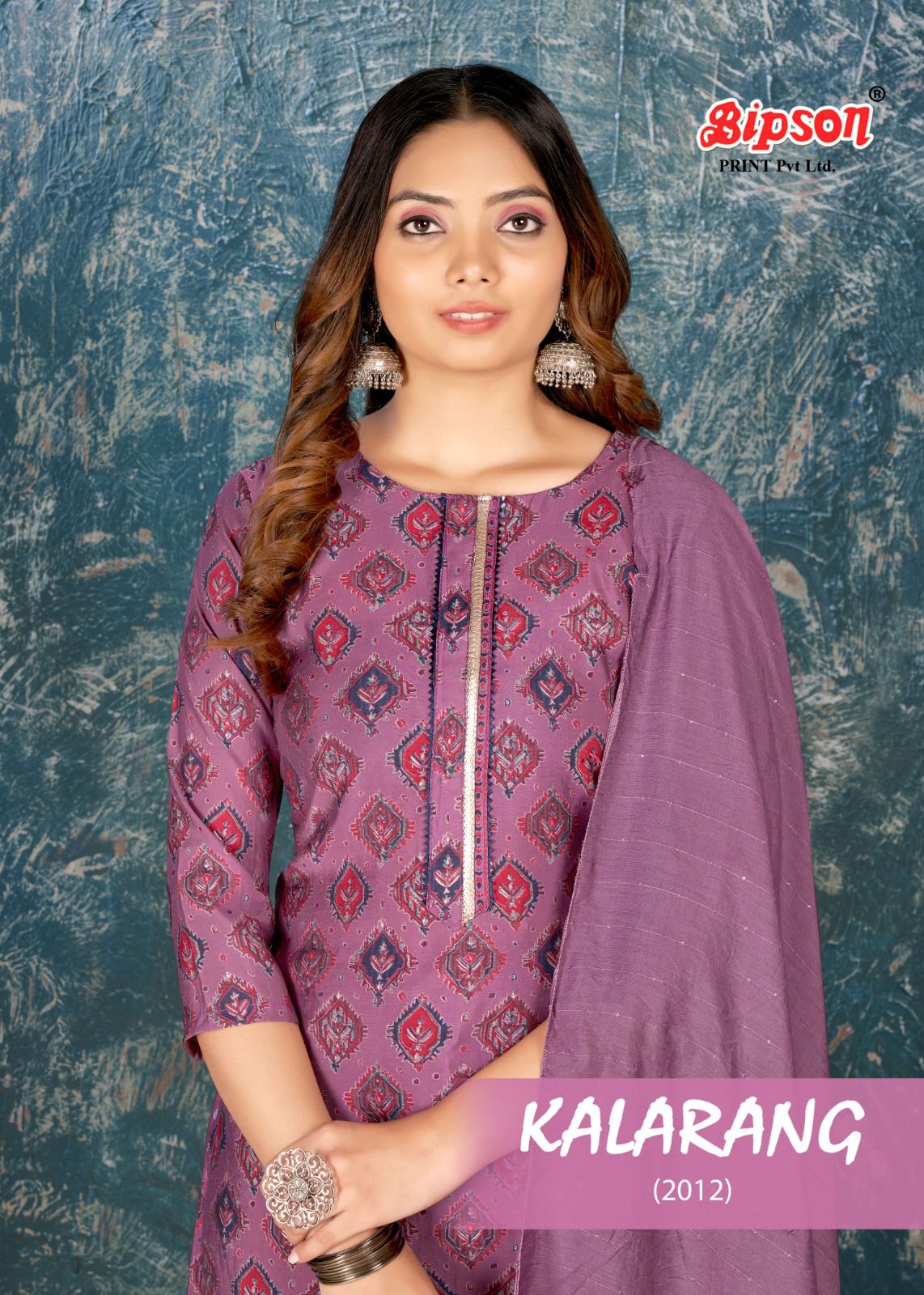 Bipson kalarang 2012 modal decent look salwar suit catalog