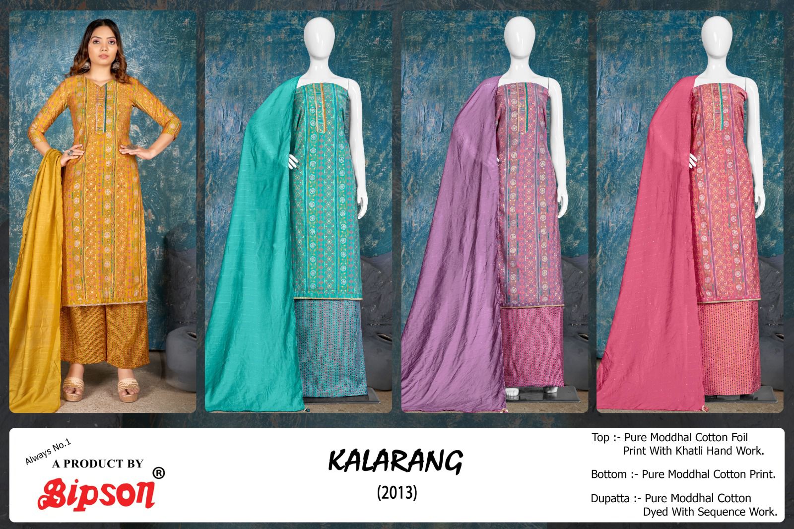 Bipson kalarang 2013 modal attractive look salwar suit catalog