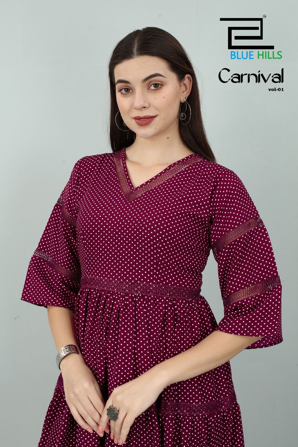 blue hills carnival bsy decent look kurti catalog