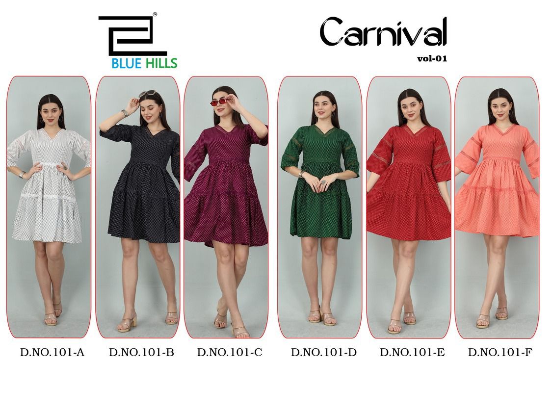 blue hills carnival bsy decent look kurti catalog