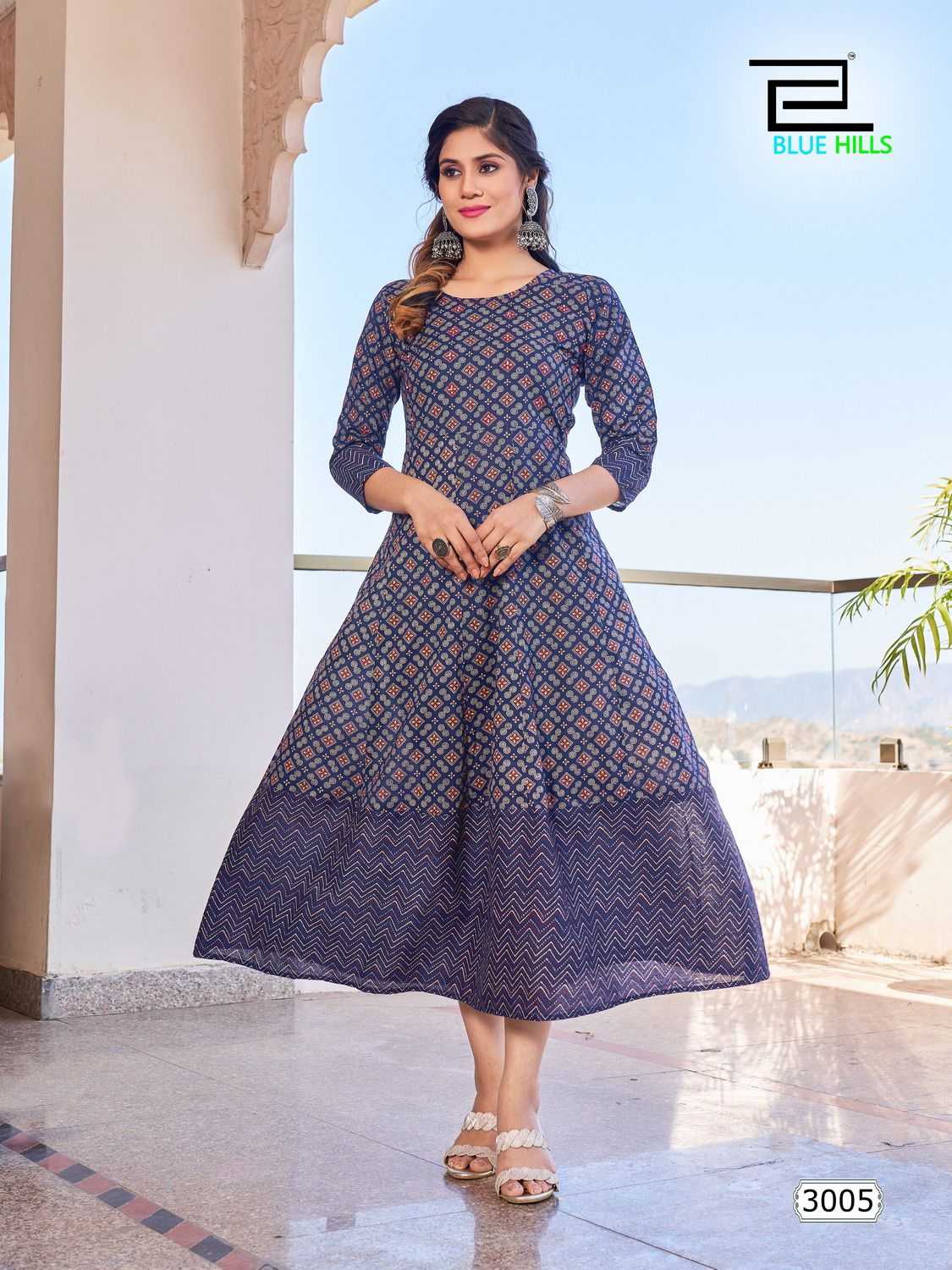 blue hills rani vol 3 cotton exclusive print kurti catalog