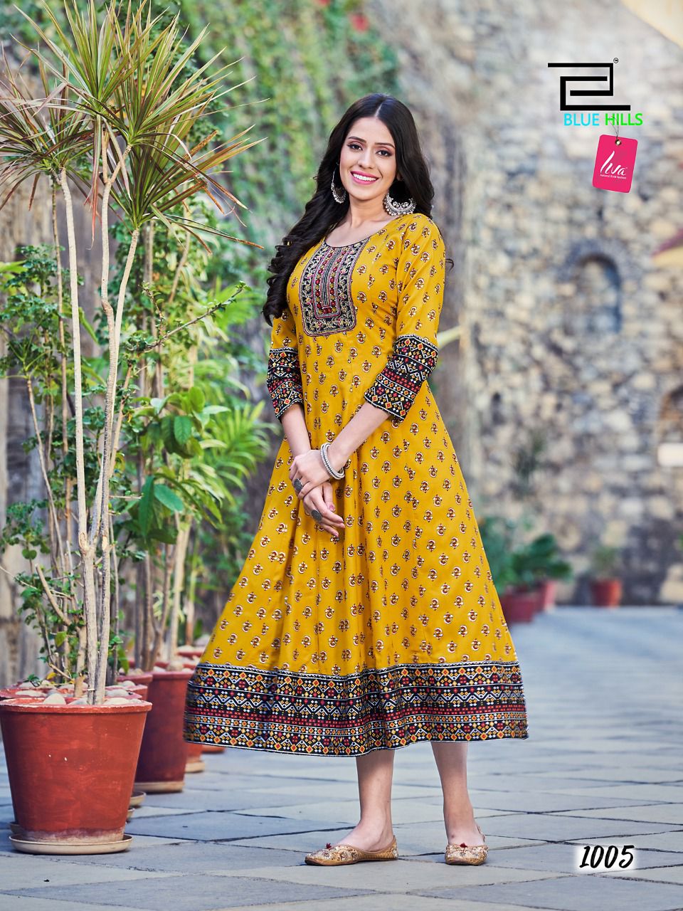 blue hills Sensational rayon new and modern style kurti catalog