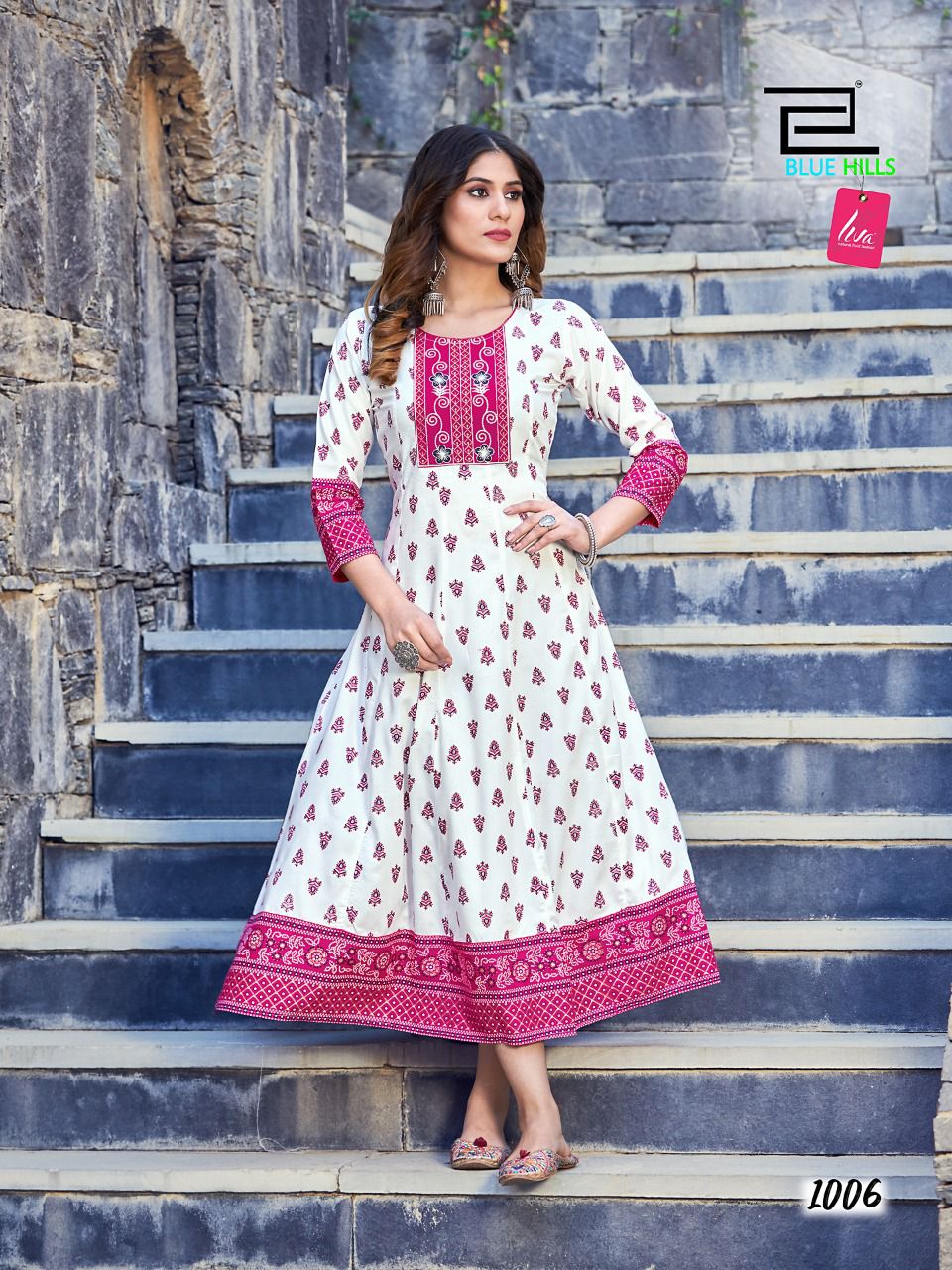 blue hills Sensational rayon new and modern style kurti catalog