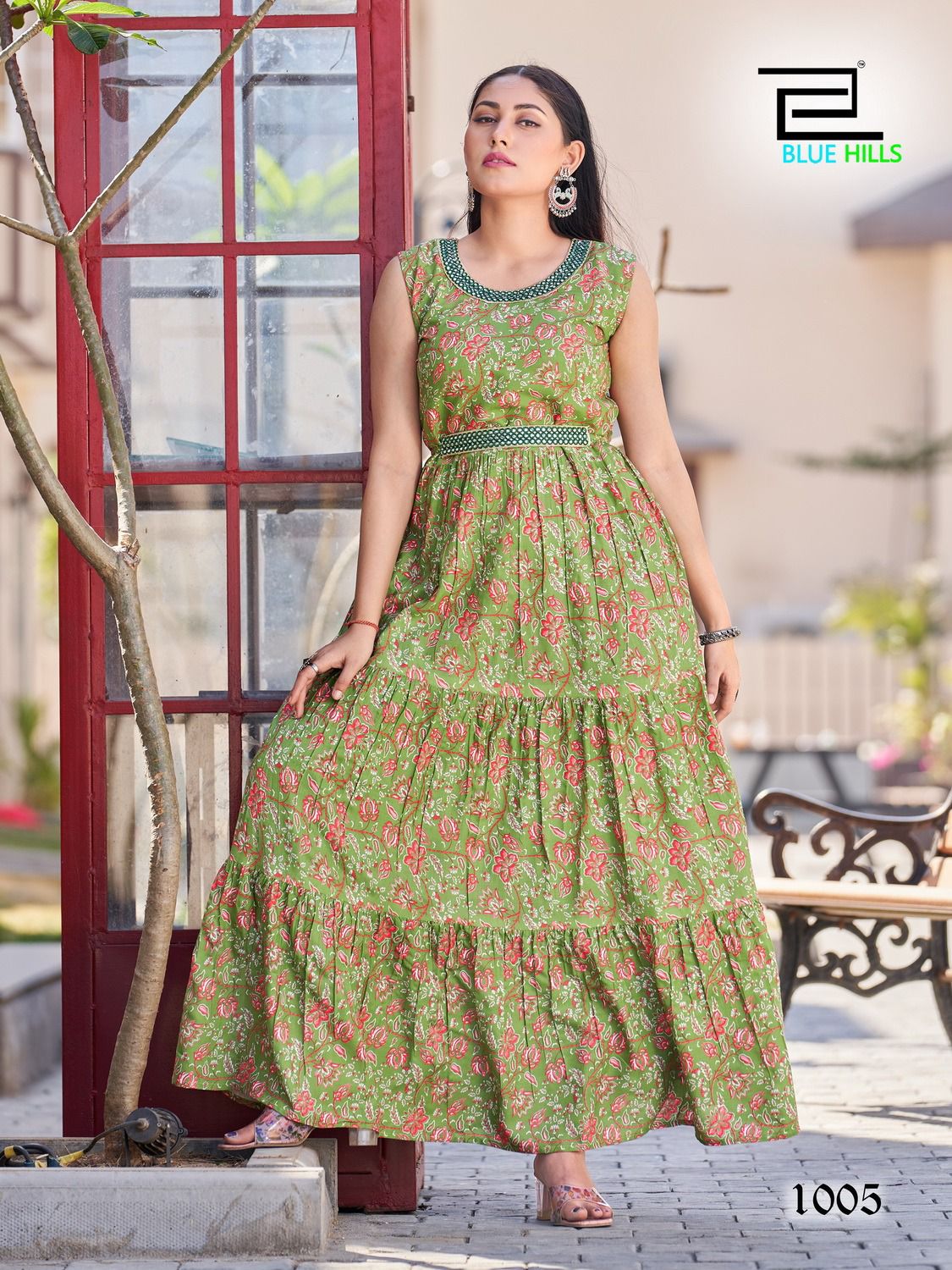 blue hills sunshine vol 20 rayon festive look long kurti catalog