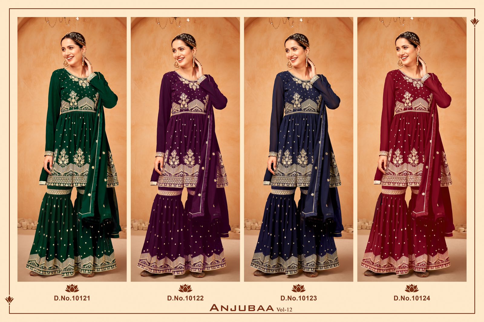 dani Anjubaa Vol 12 georgette catchy look salwar suit catalog