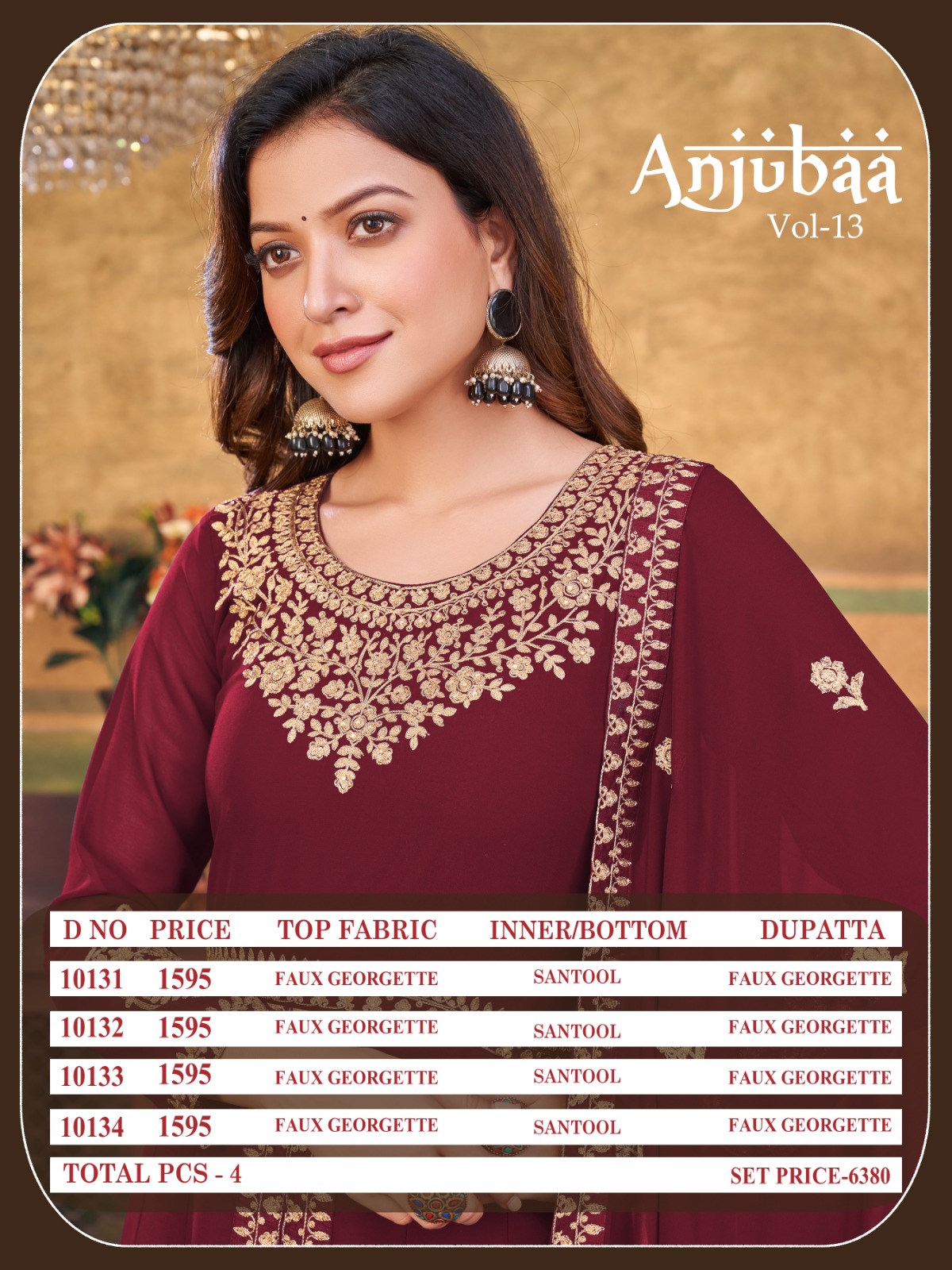 dani Anjubaa Vol 13 georgette catchy look salwar suit catalog