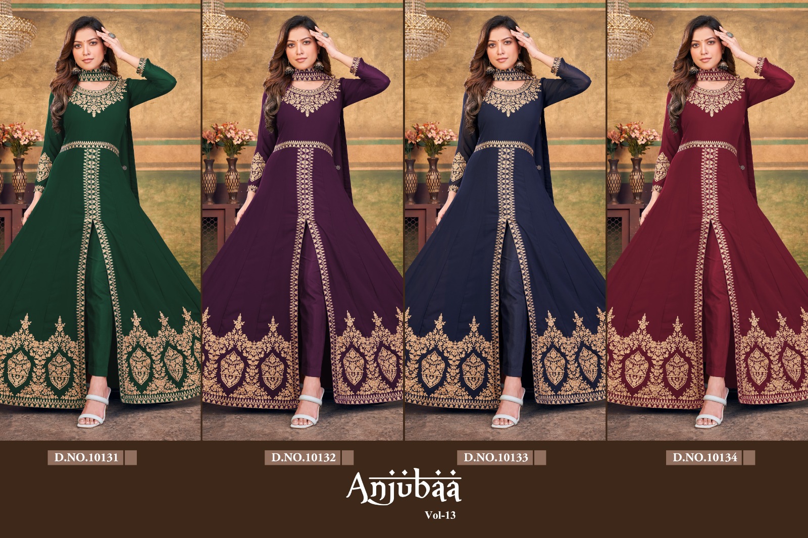 dani Anjubaa Vol 13 georgette catchy look salwar suit catalog