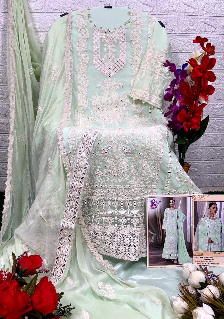 dinsaa suit dinsaa suit d no 158 e  f g h georgette attractiv look salwar suit catalog